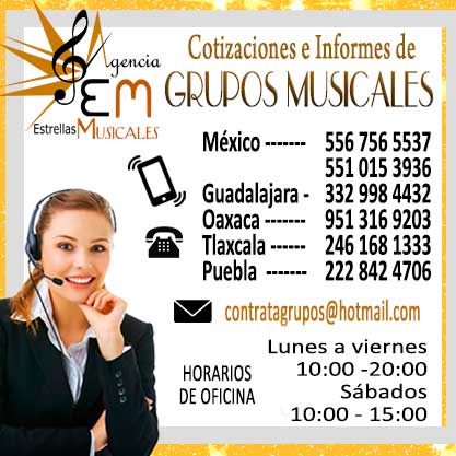 telefonos para contratar grupos musicales